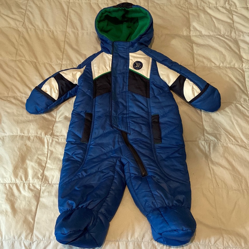Rothschild blue green polyester infant 6-9 mo fall romper